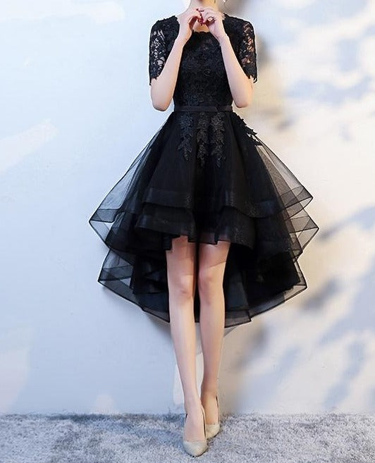 black knee length dress